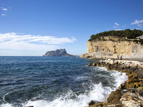 Cloud, Water, Sky, Azure, Natural Landscape, Watercourse, Coastal And Oceanic Landforms, Terrain, Bedrock, Mountain