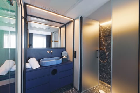 Suite | Bathroom | Shower, rainfall showerhead, free toiletries, hair dryer