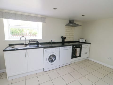 Fridge, dishwasher, electric kettle, toaster