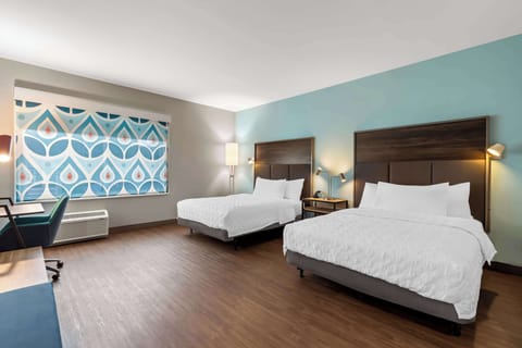 Room, 2 Queen Beds, Accessible, Bathtub | Desk, laptop workspace, blackout drapes, iron/ironing board