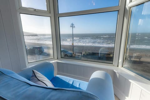 Sea view from an armchair in the bay window