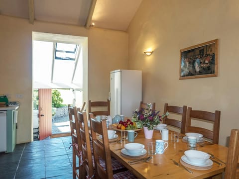 Dining area with table and chairs