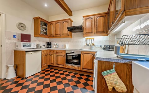 Kitchen with tiled floor