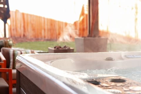 Soothe your senses in our serene hot tub space