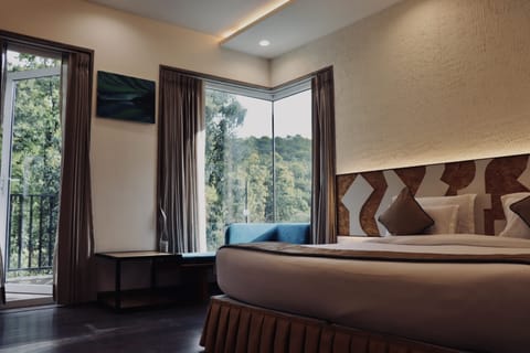 Pool View Room with Balcony | Egyptian cotton sheets, premium bedding, in-room safe, desk