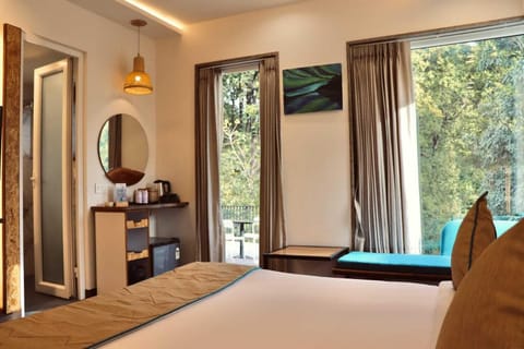 Quaduble Jungle View Room with Private Terrace | Egyptian cotton sheets, premium bedding, down comforters, in-room safe