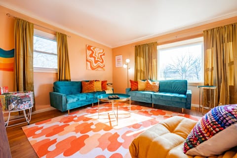 Living room with eclectic ambience