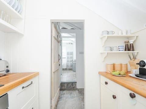 Fridge, dishwasher, electric kettle, toaster