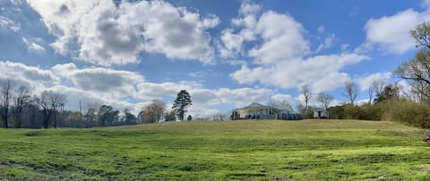 View from the river to the house.