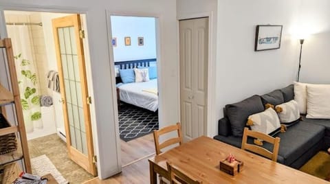 Dining room and views to bedroom and bathroom