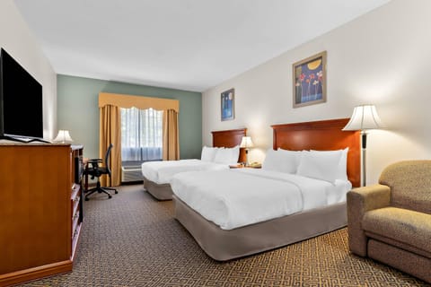 Room, 2 Queen Beds, Non Smoking | Premium bedding, desk, iron/ironing board, free WiFi