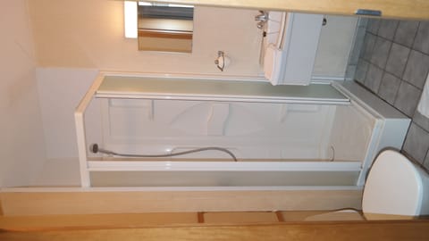 Twin Room | Bathroom | Shower, hair dryer, towels