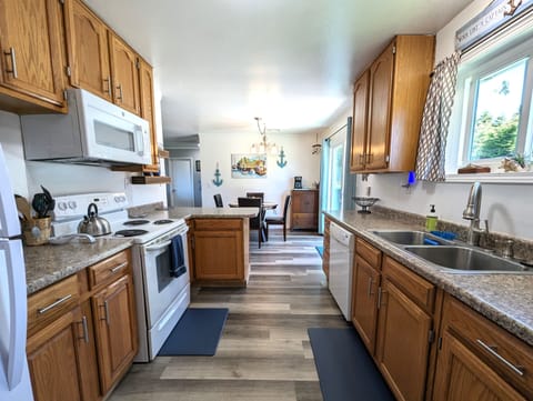 View of breakfast nook from kitchen