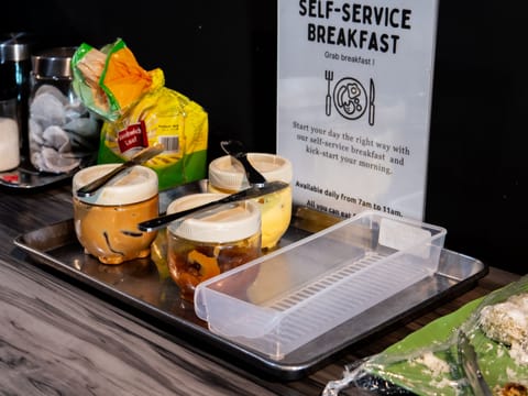 Free daily self-serve breakfast