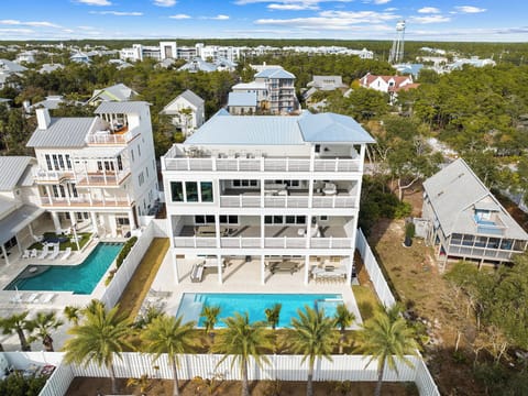 30A Backyard Paradise - Luxury Vacation Rental Beach House with Private Pool, In-House Elevator, and Rooftop Terrace with Gulf Views in Rosemary Beach, Florida - Five Star Beach Properties Destin/30A