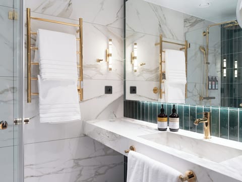 Standard Room | Bathroom | Hair dryer, towels, soap, shampoo