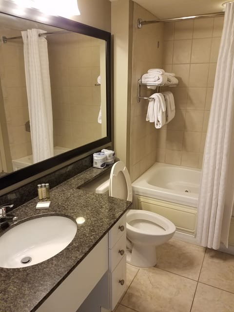 Condo, 1 Bedroom with One King Bed and Balcony, Oceanfront | Bathroom | Free toiletries, hair dryer, towels, soap