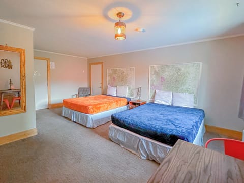 Deluxe Room, 2 Queen Beds, Non Smoking | Desk, iron/ironing board, free WiFi, bed sheets