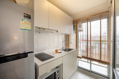 Studio by the Sea | Private kitchenette | Full-size fridge, microwave, stovetop, cookware/dishes/utensils