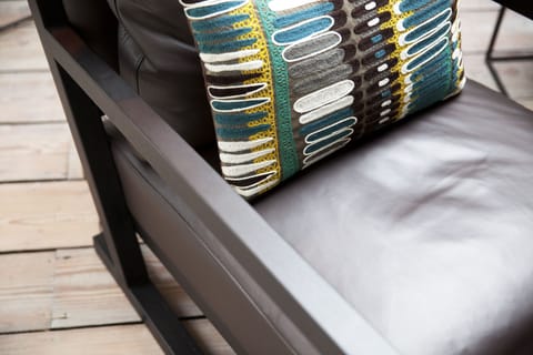 Flat-screen TV, iPod dock