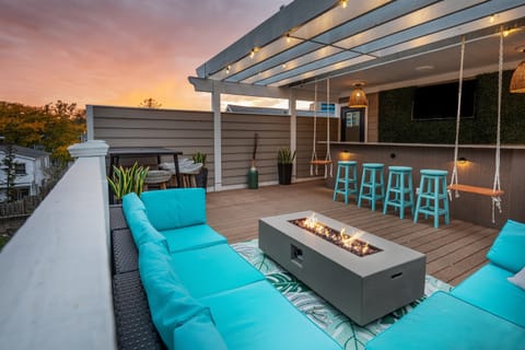Unwind in Style on the Rooftop Relaxation Deck