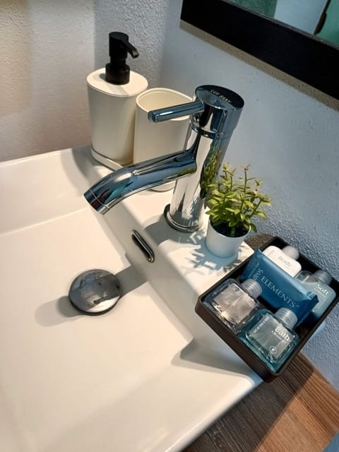 Rainfall showerhead, free toiletries, soap, shampoo