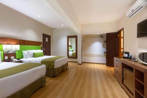 Room, 2 Double Beds, Non Smoking | Premium bedding, in-room safe, desk, laptop workspace