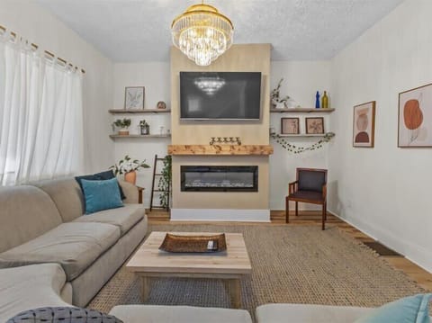 Fire Place and Big TV