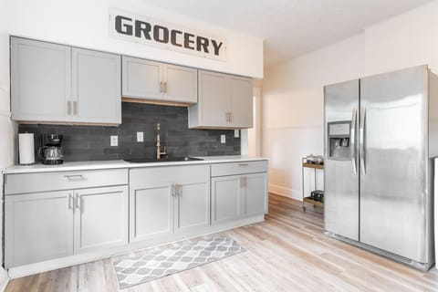 Newly renovated kitchen of one side of the duplex