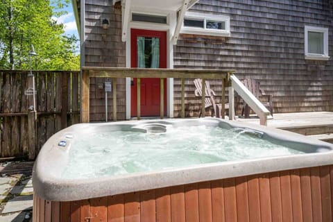 The hot tub is a favorite amenity perfect during warm summers and chilly winters.
