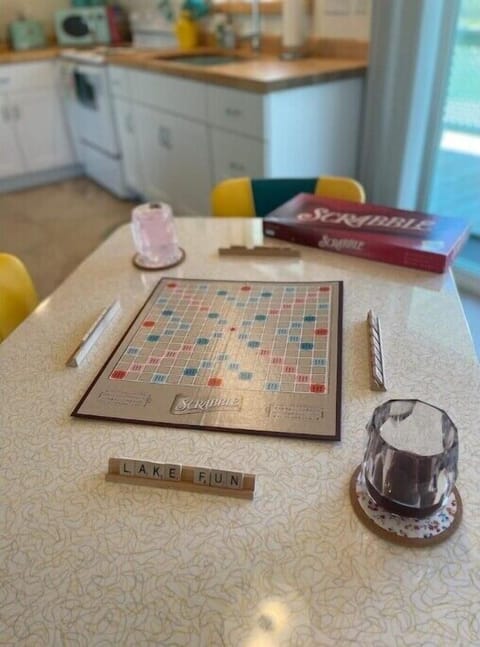 Gather around the table for one of the many games provided.