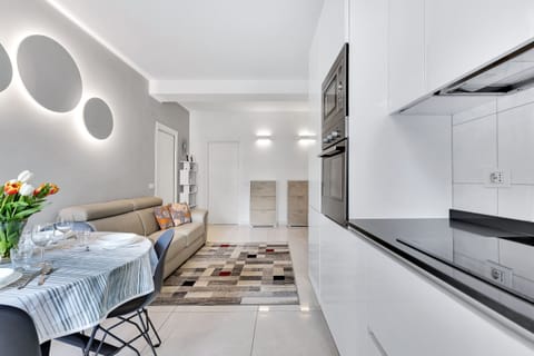 living room with open kitchen