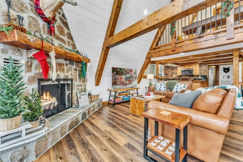 Spacious Seating with Christmas Decor