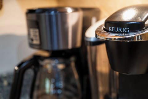 Drip and Keurig coffee makers for our guests!