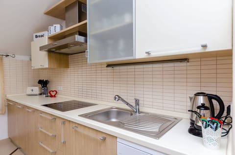 Apartment (A1) | Private kitchen | Oven, electric kettle