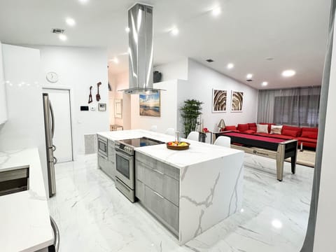 Modern look of my brand new kitchen from the dining area