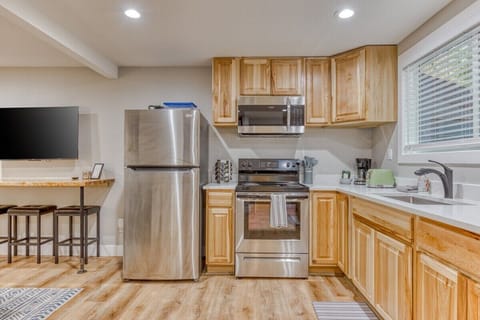 Whip up delicious meals in our well-equipped kitchen! Modern appliances make cooking a joy. 