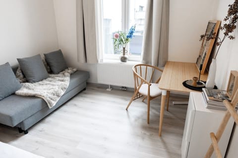 Perfectly located near Centrum Antwerpen, your living room oasis and dedicated workspace awaits.