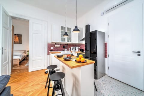 Family Apartment, 1 Bedroom (City Soul Apartment) | Private kitchen | Fridge, microwave, oven, stovetop