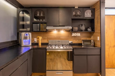 All the important extras like a coffee maker & blender