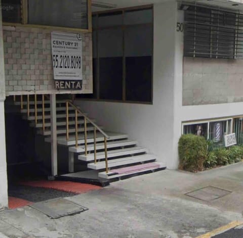 The entrance to the building