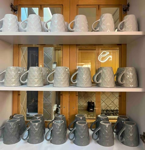 There's a selection of coffee and cups to help get your day started