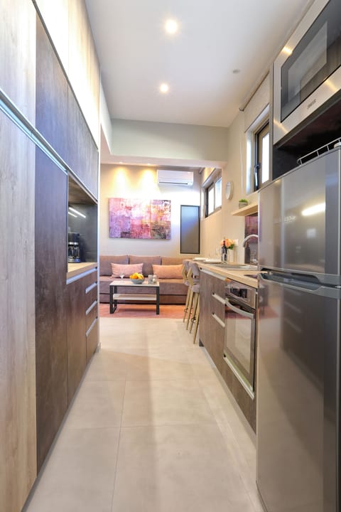 Superior Apartment | Private kitchen | Full-size fridge, coffee/tea maker, electric kettle