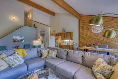 Open dining and living space