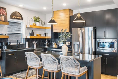 Kitchen with bar seating