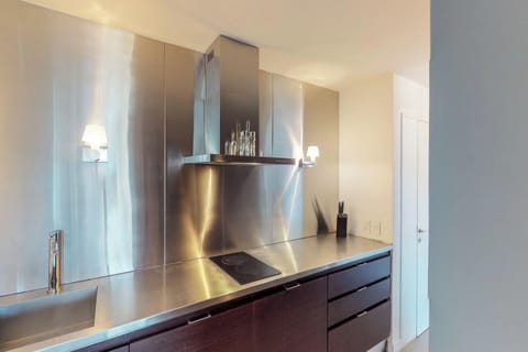 Family Apartment, City View | Private kitchen | Fridge, microwave, oven, dishwasher