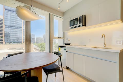 Luxury Apartment, Balcony, City View | Private kitchen | Full-size fridge, microwave, stovetop, dishwasher