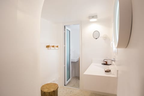 Deluxe House with Private Terrace | Bathroom | Shower, free toiletries, hair dryer, towels