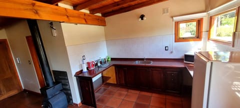 Premium Cabin, Poolside | Private kitchen | Full-size fridge, microwave, stovetop, electric kettle