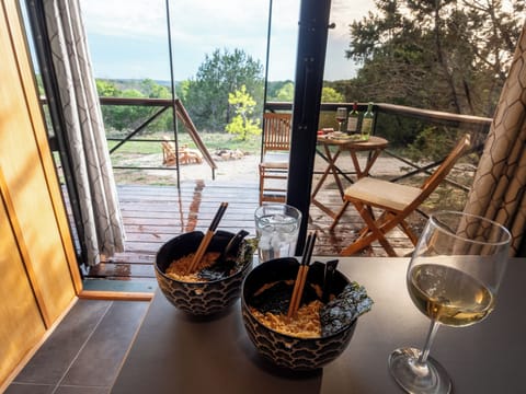 Exclusive Cabin, 1 Double Bed, Balcony, Valley View | In-room dining